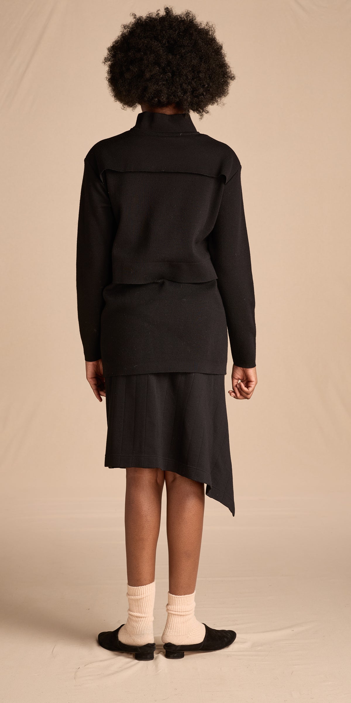Issey Miyake 1980s Black Wool Sweater