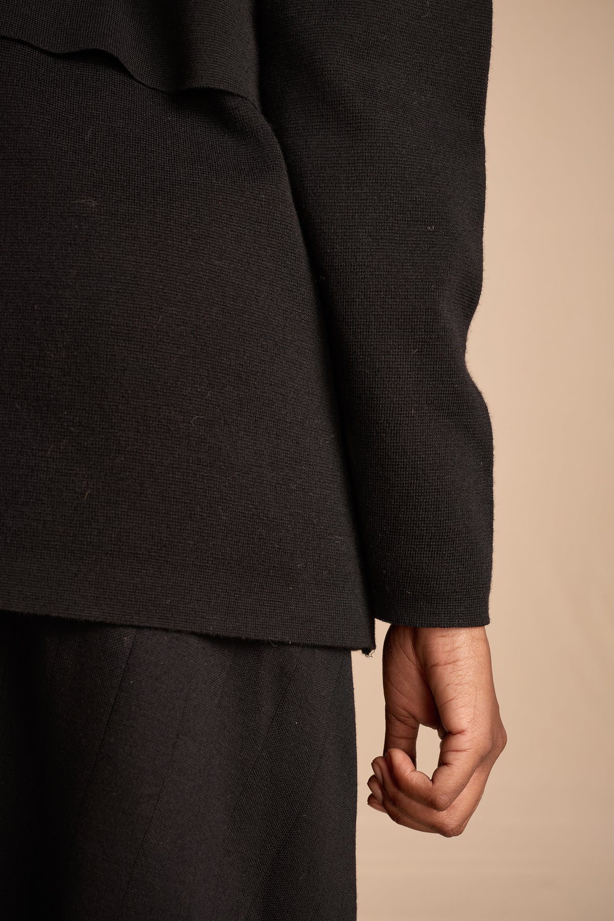 Issey Miyake 1980s Black Wool Sweater