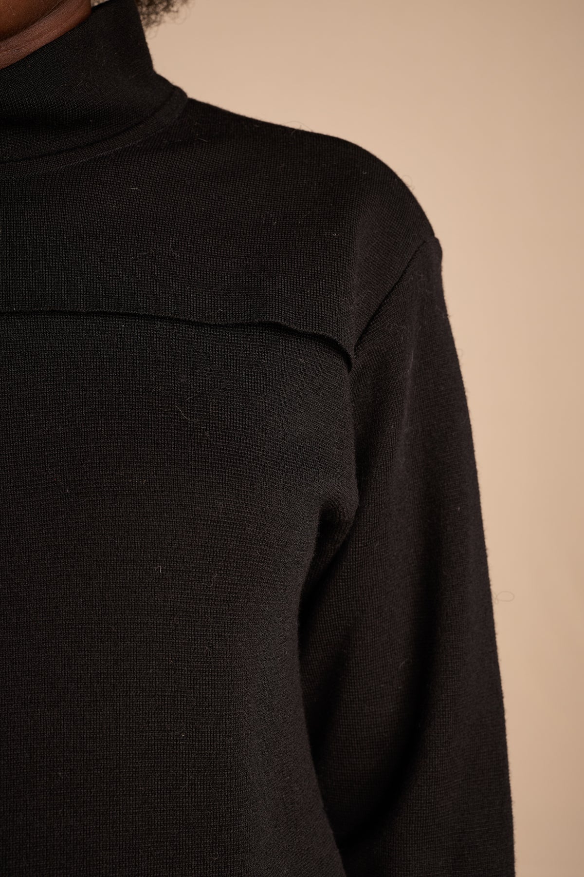 Issey Miyake 1980s Black Wool Sweater