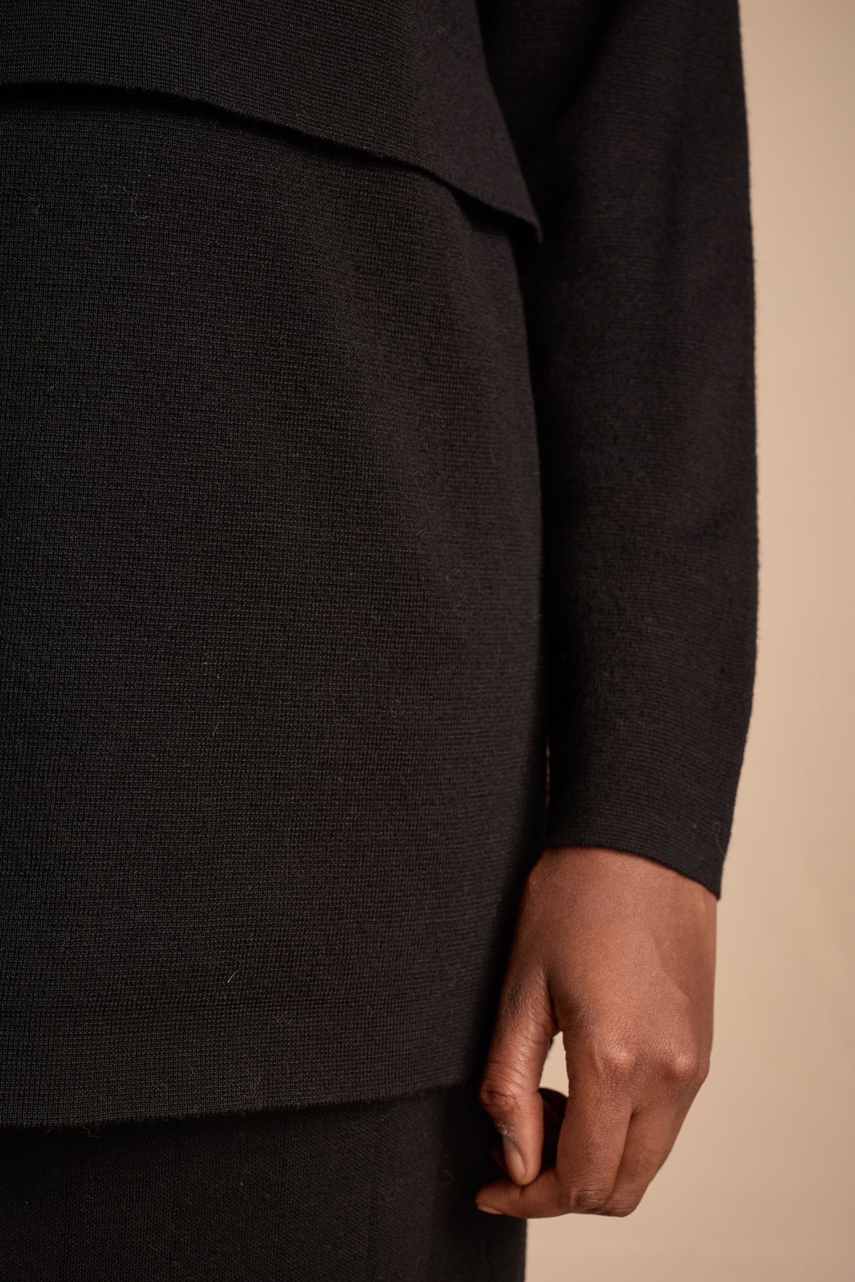 Issey Miyake 1980s Black Wool Sweater