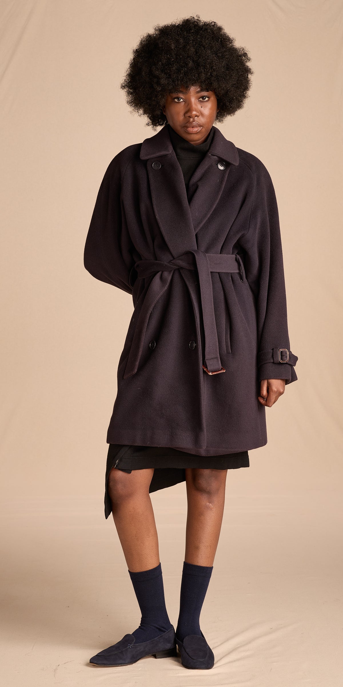 Calvin Klein 1990s-2000s Periwinkle Wool Coat