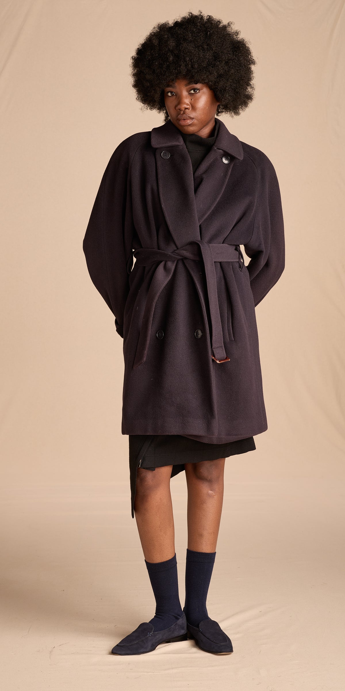 Calvin Klein 1990s-2000s Periwinkle Wool Coat