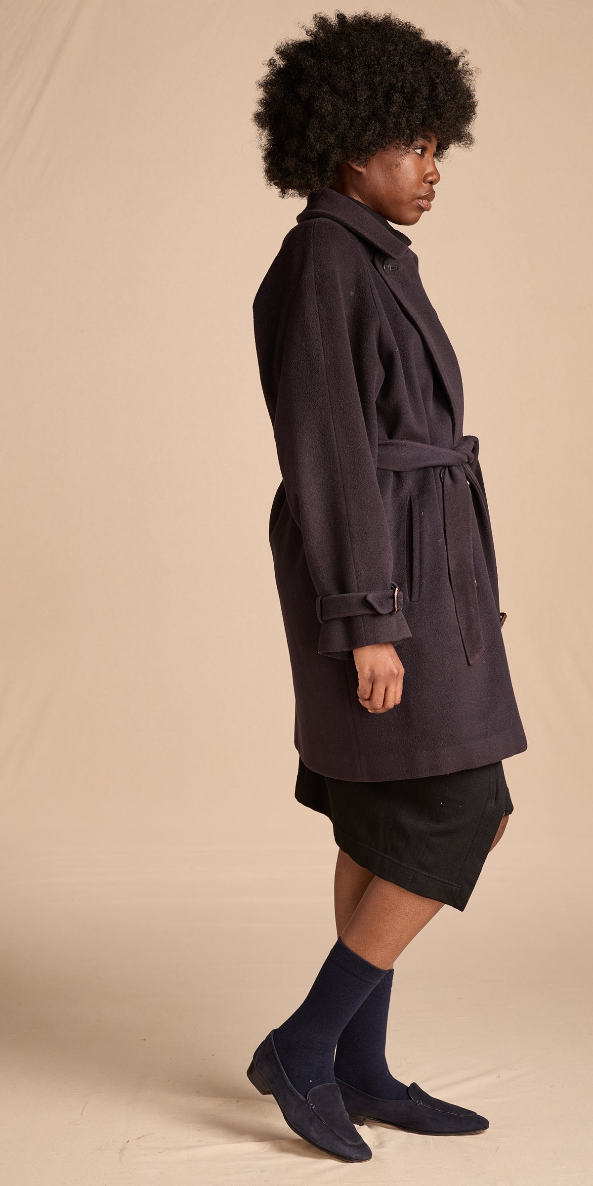 Calvin Klein 1990s-2000s Periwinkle Wool Coat