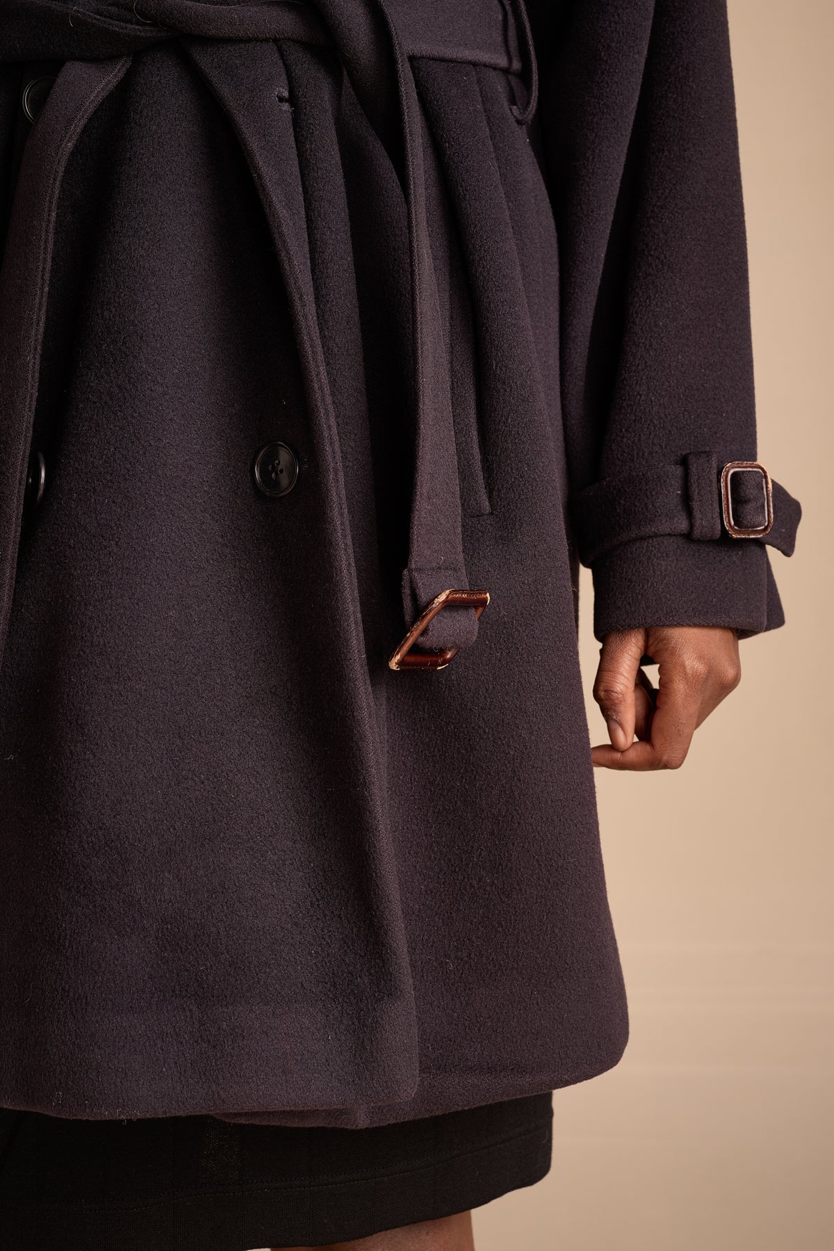 Calvin Klein 1990s-2000s Periwinkle Wool Coat
