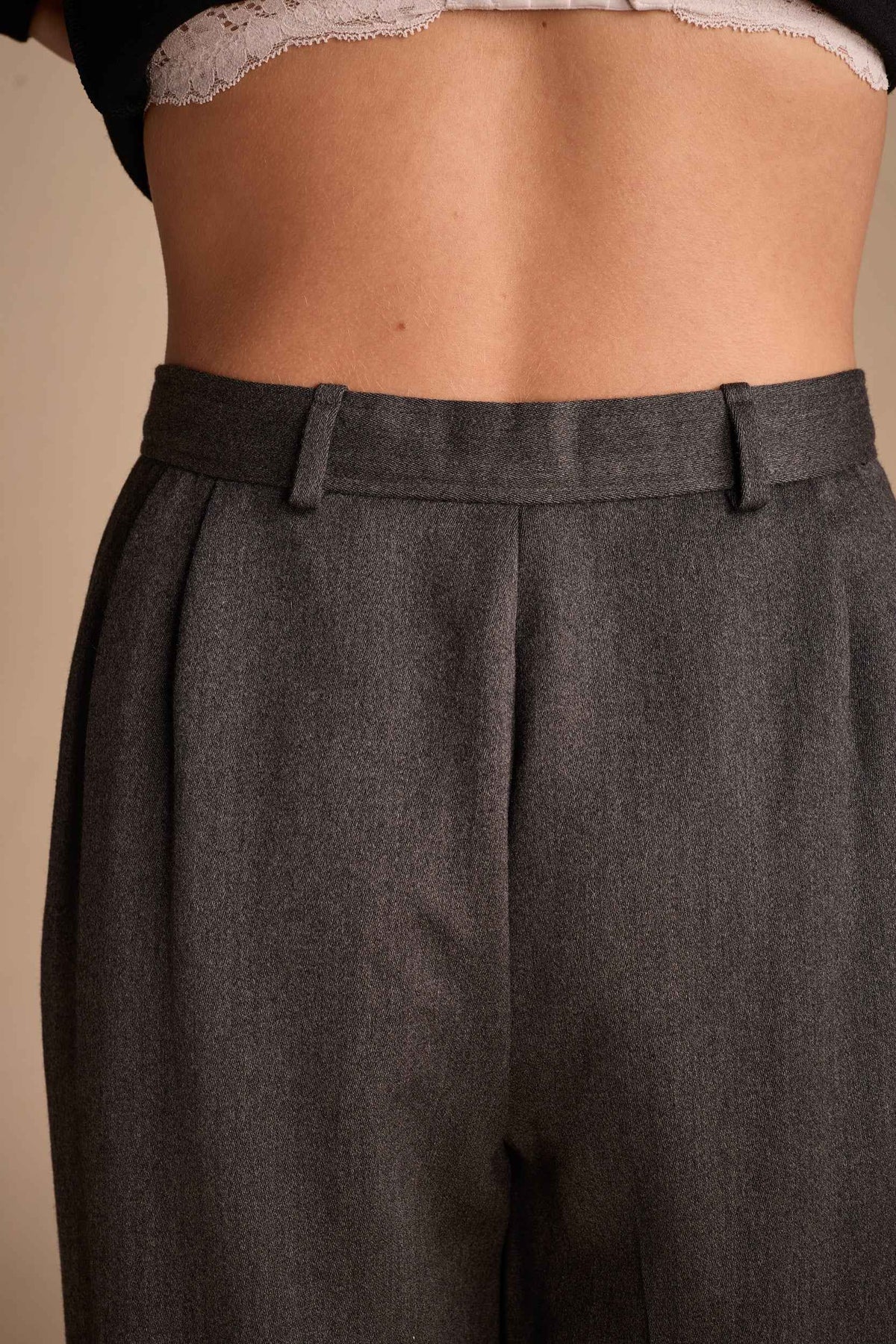 Yves Saint Laurent Fall/Winter 1987 Gray wool Trousers