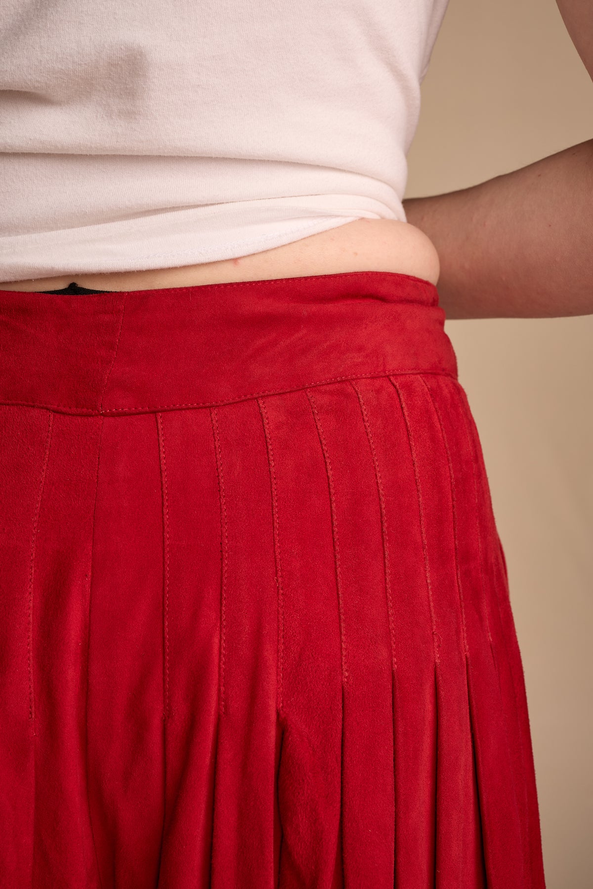 Giorgio Armani Spring/Summer 1983 Red Suede Shorts