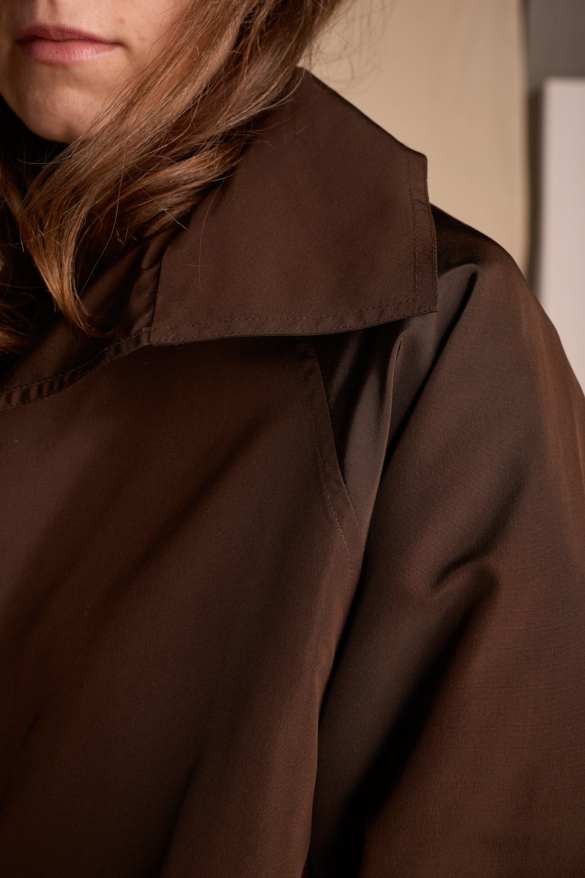 Zoran 1990s Chocolate Brown Silk Taffeta Jacket