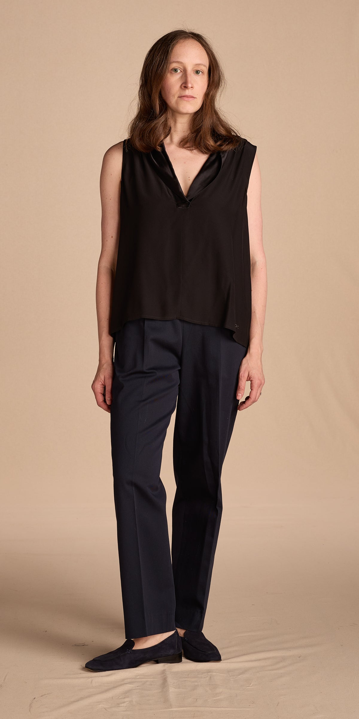 Chanel Fall 2008 Black Silk Tank Top
