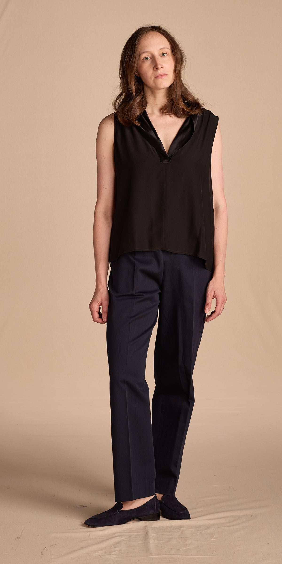 Chanel Fall 2008 Black Silk Tank Top