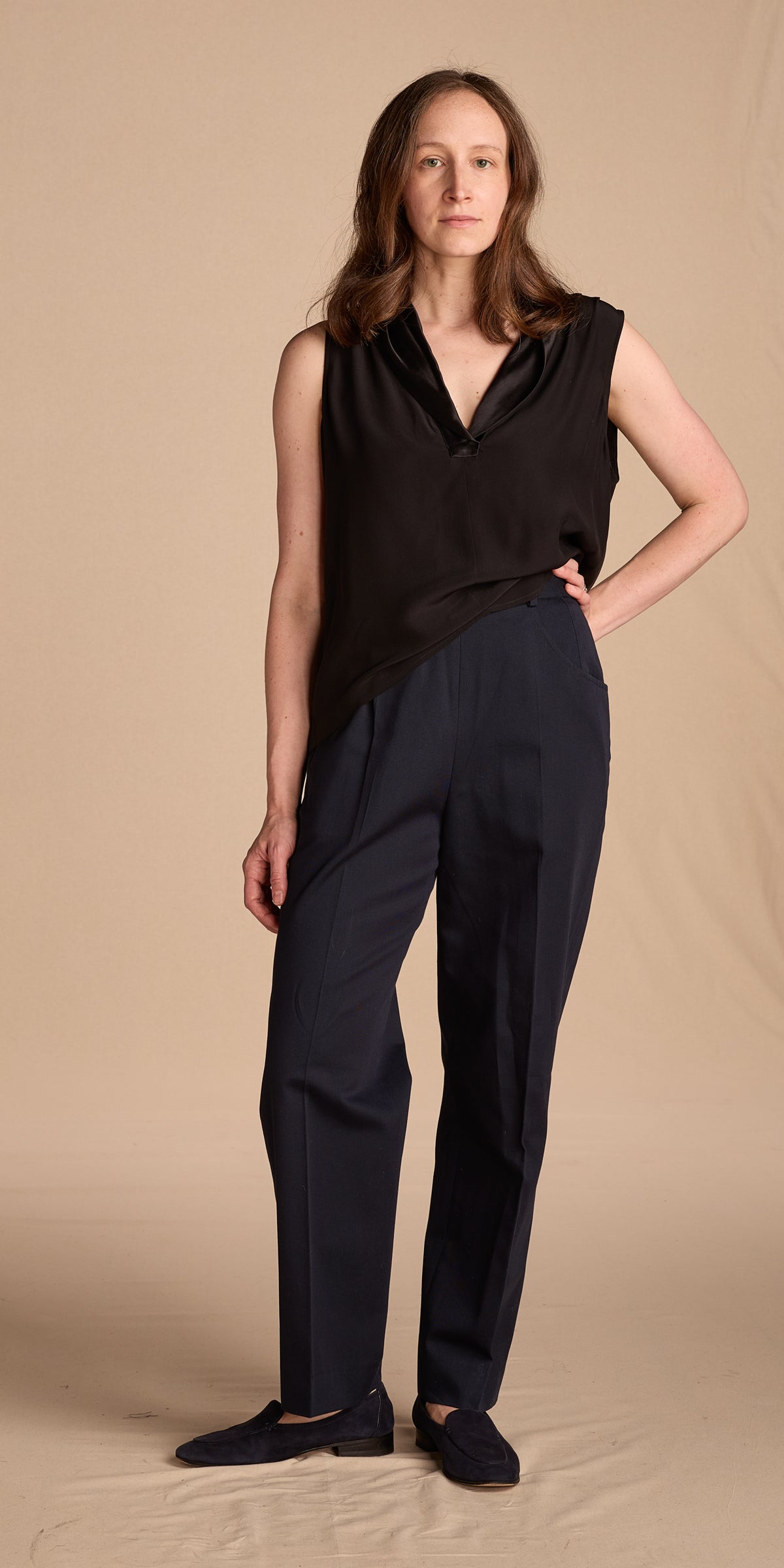 Chanel Fall 2008 Black Silk Tank Top