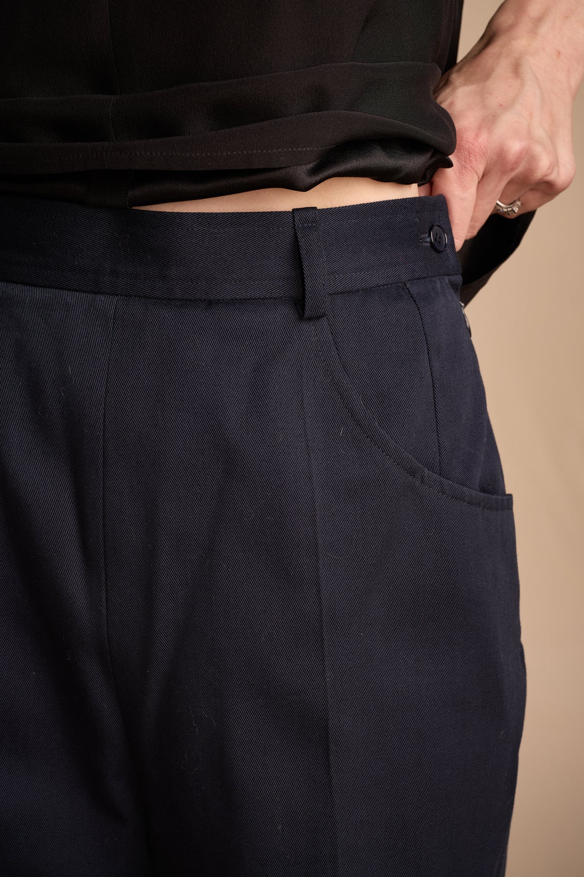 Yves Saint Laurent Spring/Summer 1994 Deep Teal Cotton Twill Pants