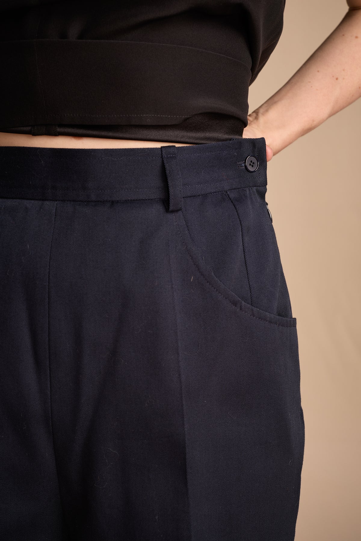 Yves Saint Laurent Spring/Summer 1994 Deep Teal Cotton Twill Pants