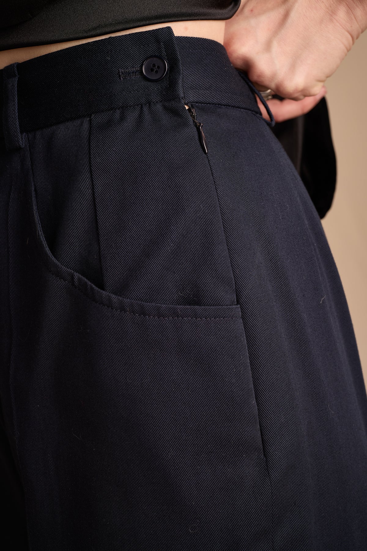 Yves Saint Laurent Spring/Summer 1994 Deep Teal Cotton Twill Pants