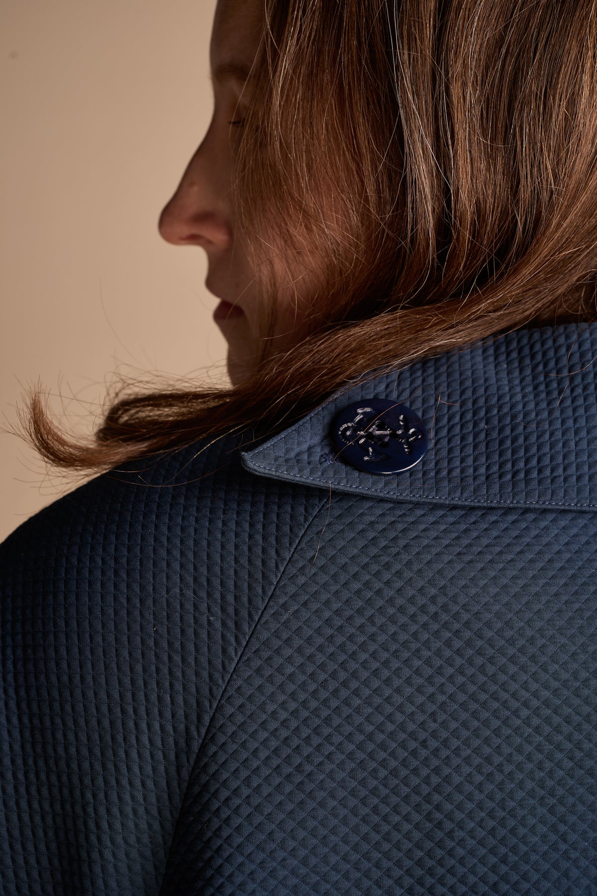 Geoffrey Beene 1990s-2000s Textured Deep Teal Swing Jacket