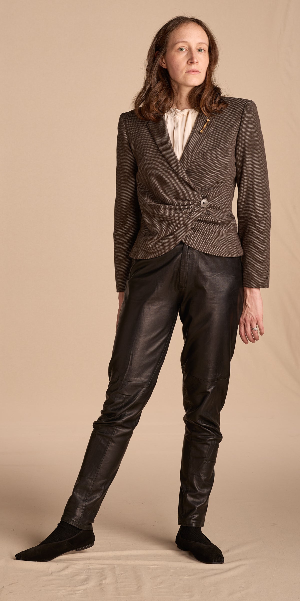 Giorgio Armani Fall/Winter 1979 Brown/Gray Wrap Jacket