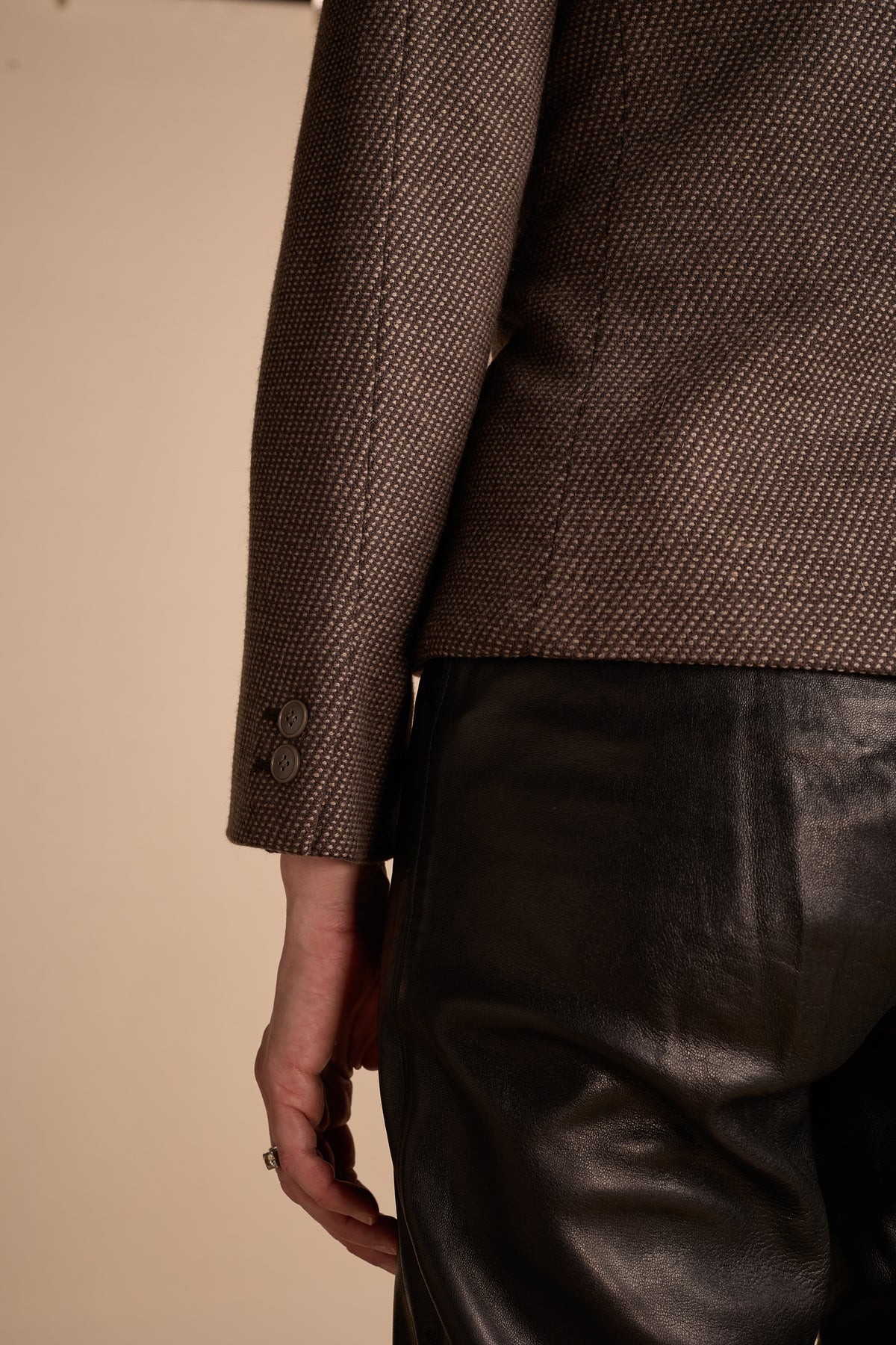 Giorgio Armani Fall/Winter 1979 Brown/Gray Wrap Jacket