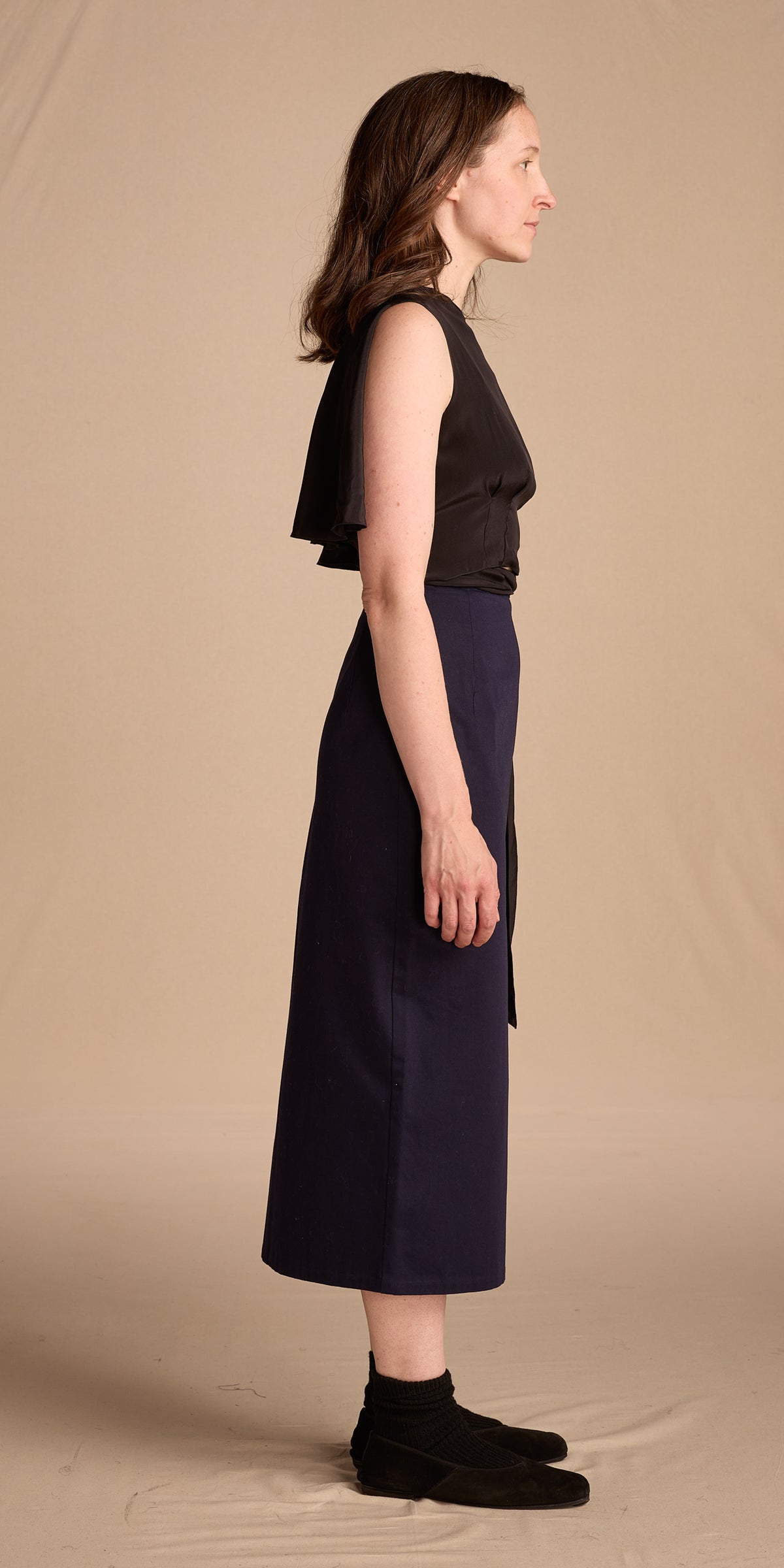 Chanel Spring/Summer 2002 Black Silk Caped Top