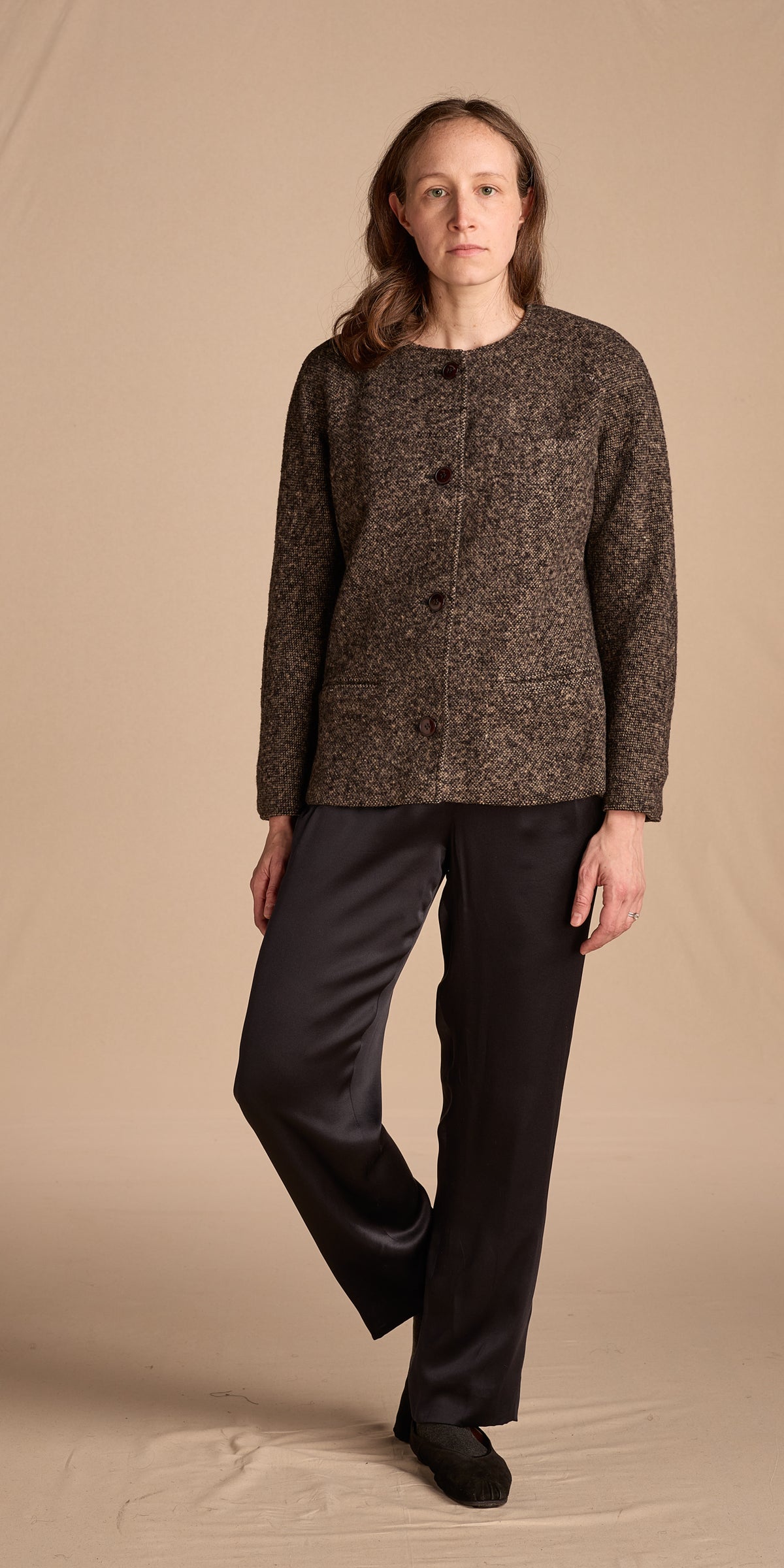 Giorgio Armani 1990s Black Silk Pants