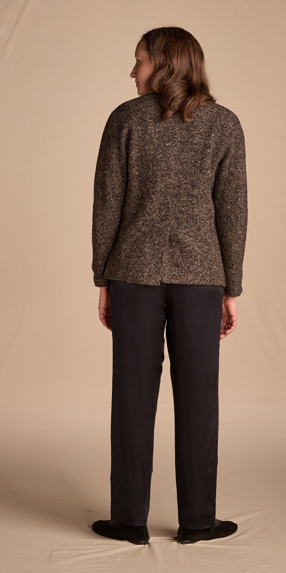 Giorgio Armani 1970s-1980s Gray Bouclé Wool Jacket