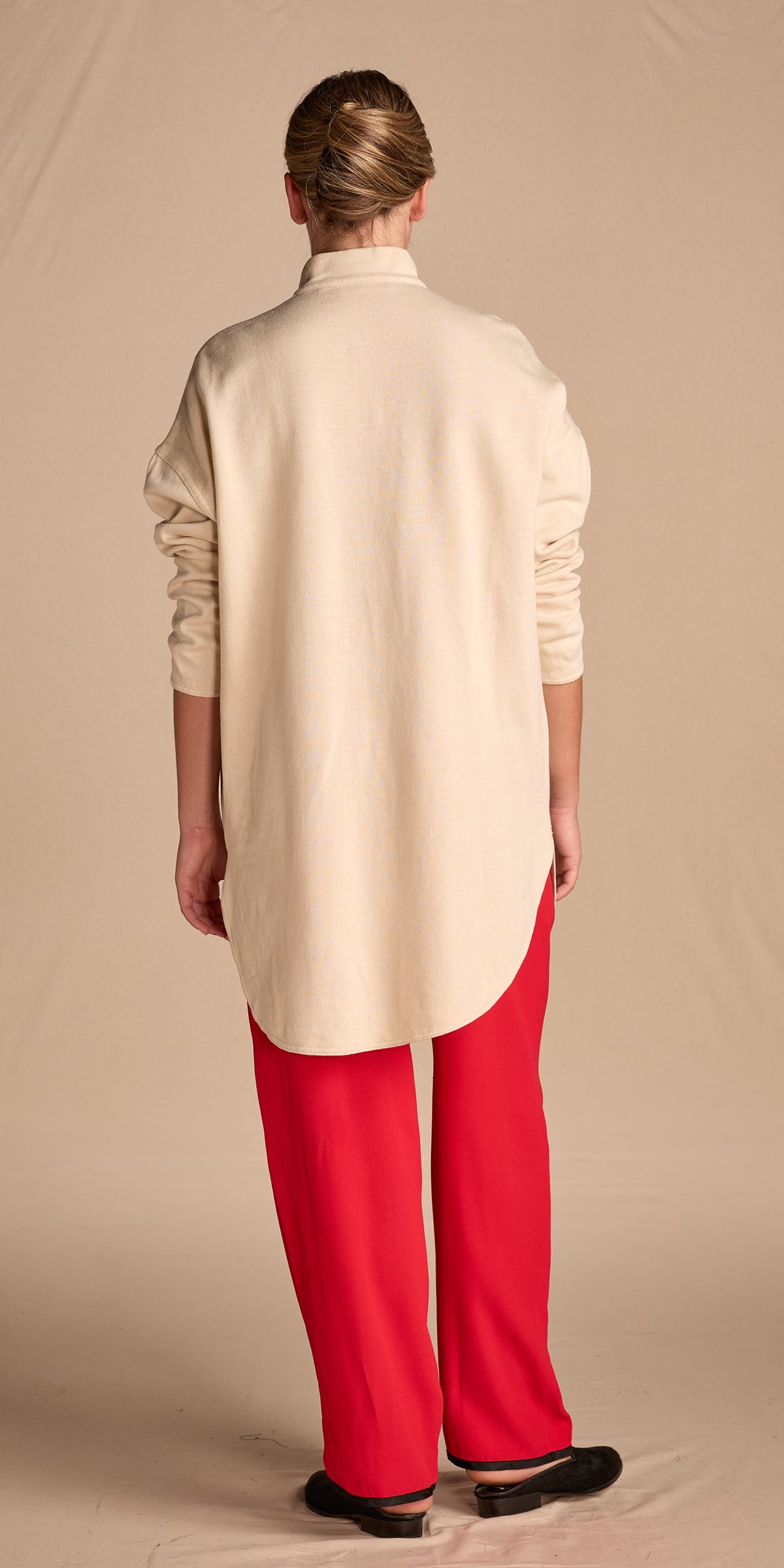 Yves Saint Laurent Fall/Winter 1978 Red Crepe Back Satin Pants