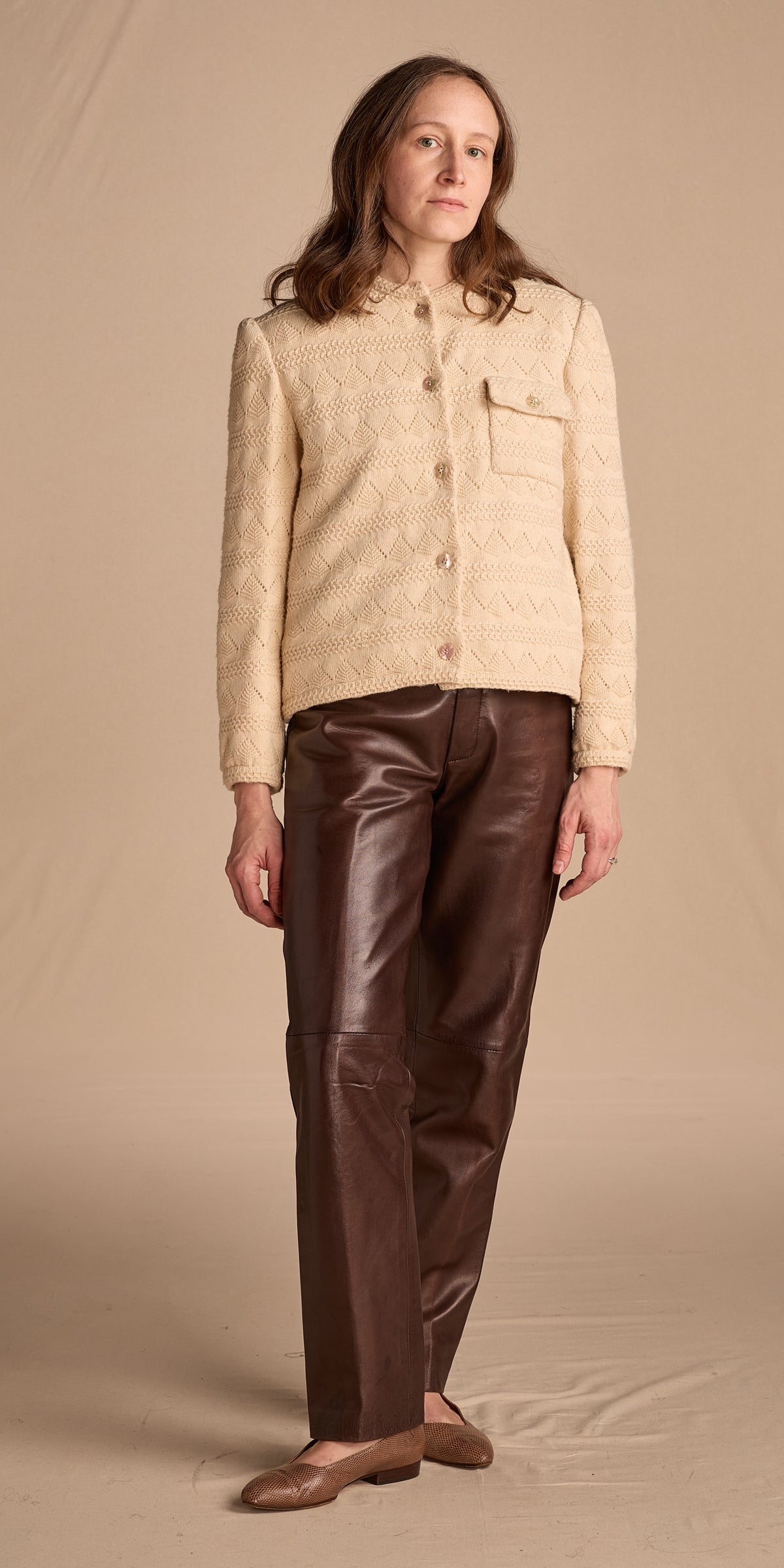 Yves Saint Laurent 1970s-1980s Chocolate Brown Lambskin Leather Trousers