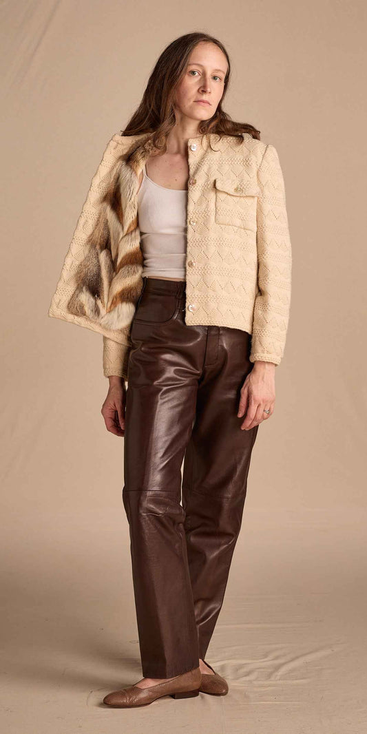 Bill Blass Fall/Winter 1980 Fur Lined Sweater