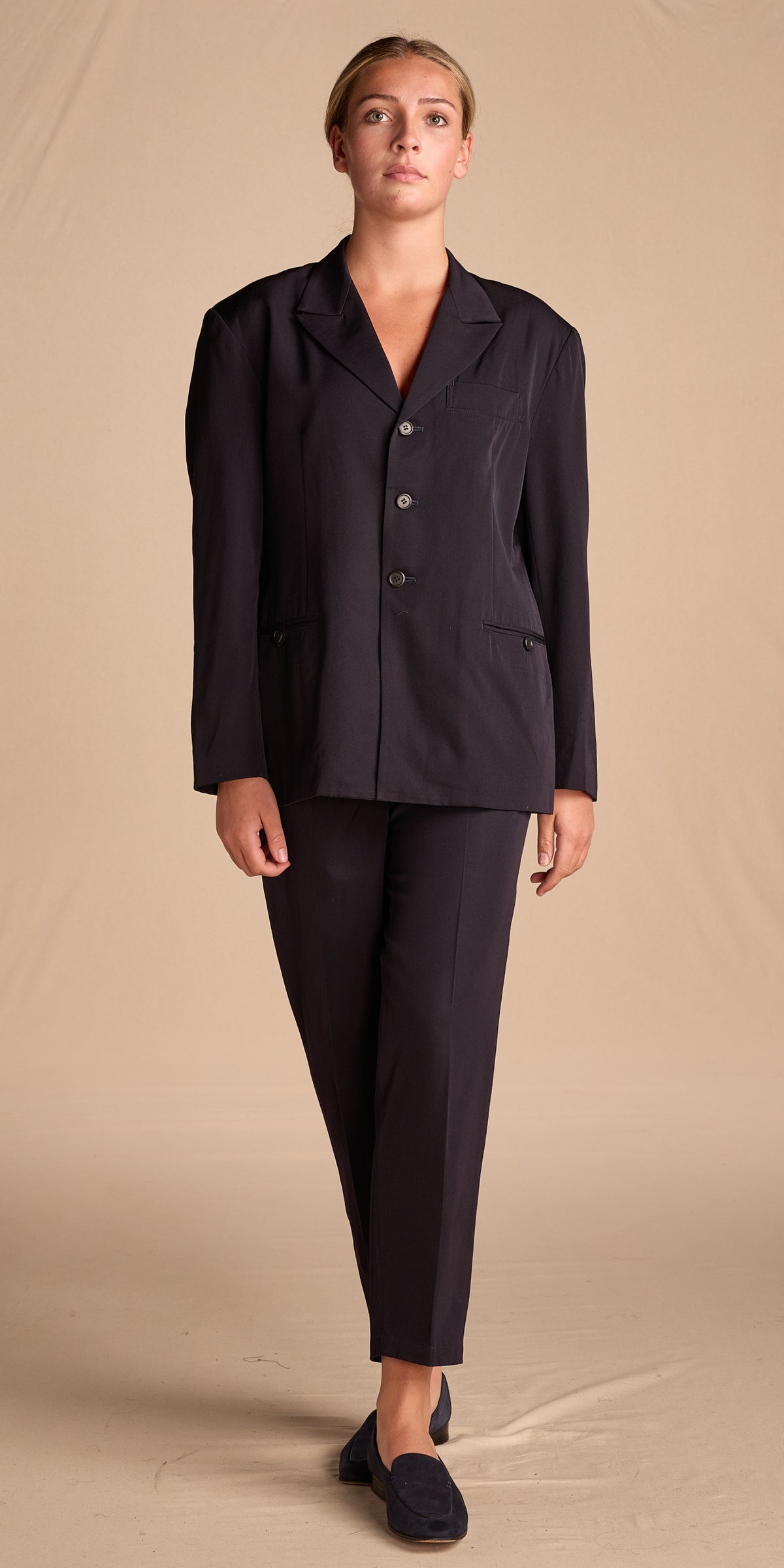Y's by Yohji Yamamoto 1980s-1990s Navy Wool Suit