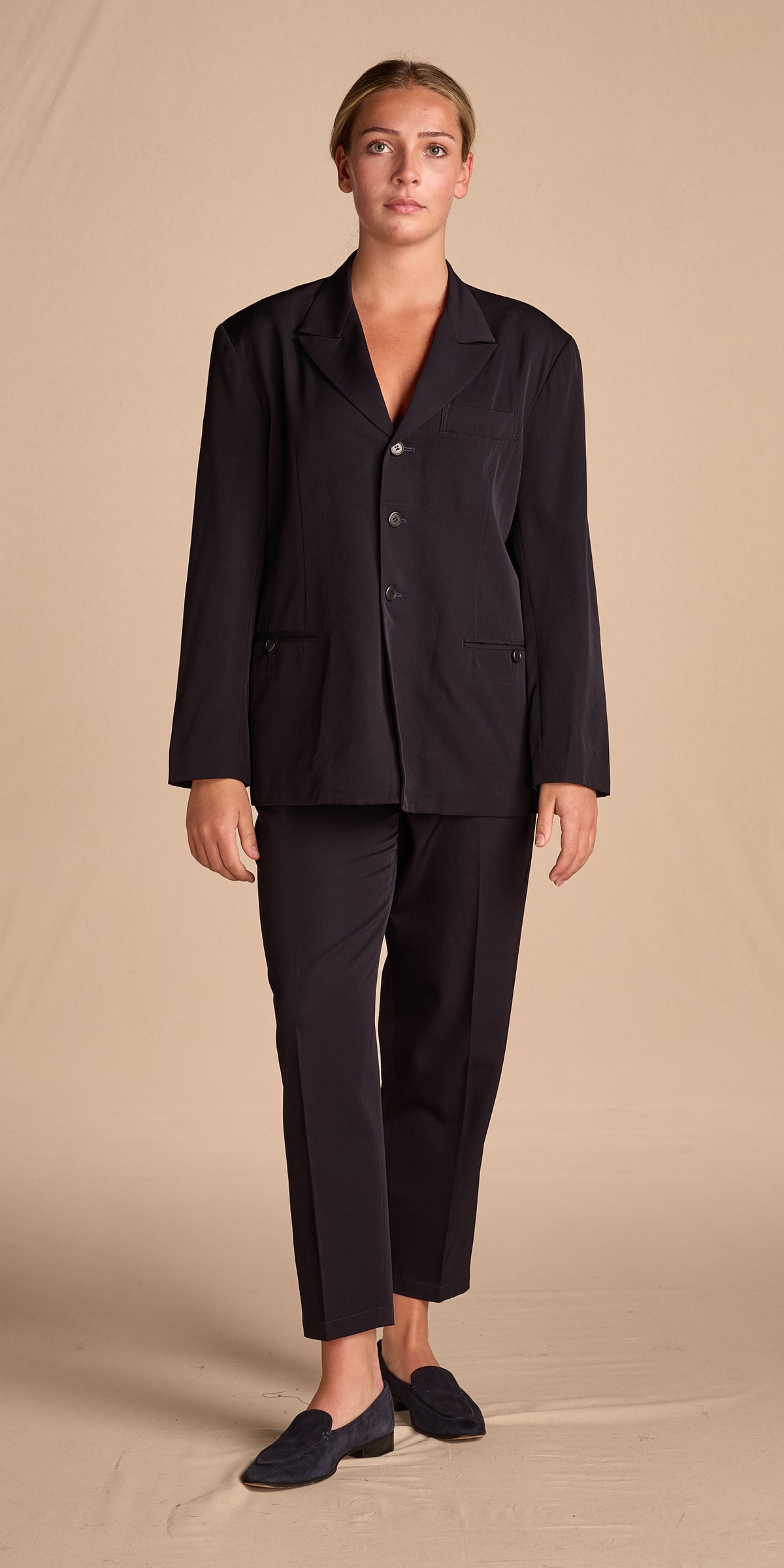 Y's by Yohji Yamamoto 1980s-1990s Navy Wool Suit