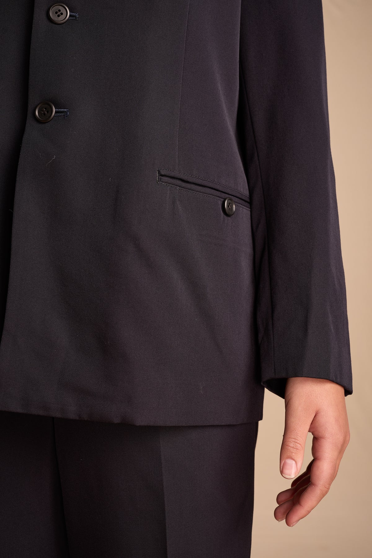Y's by Yohji Yamamoto 1980s-1990s Navy Wool Suit