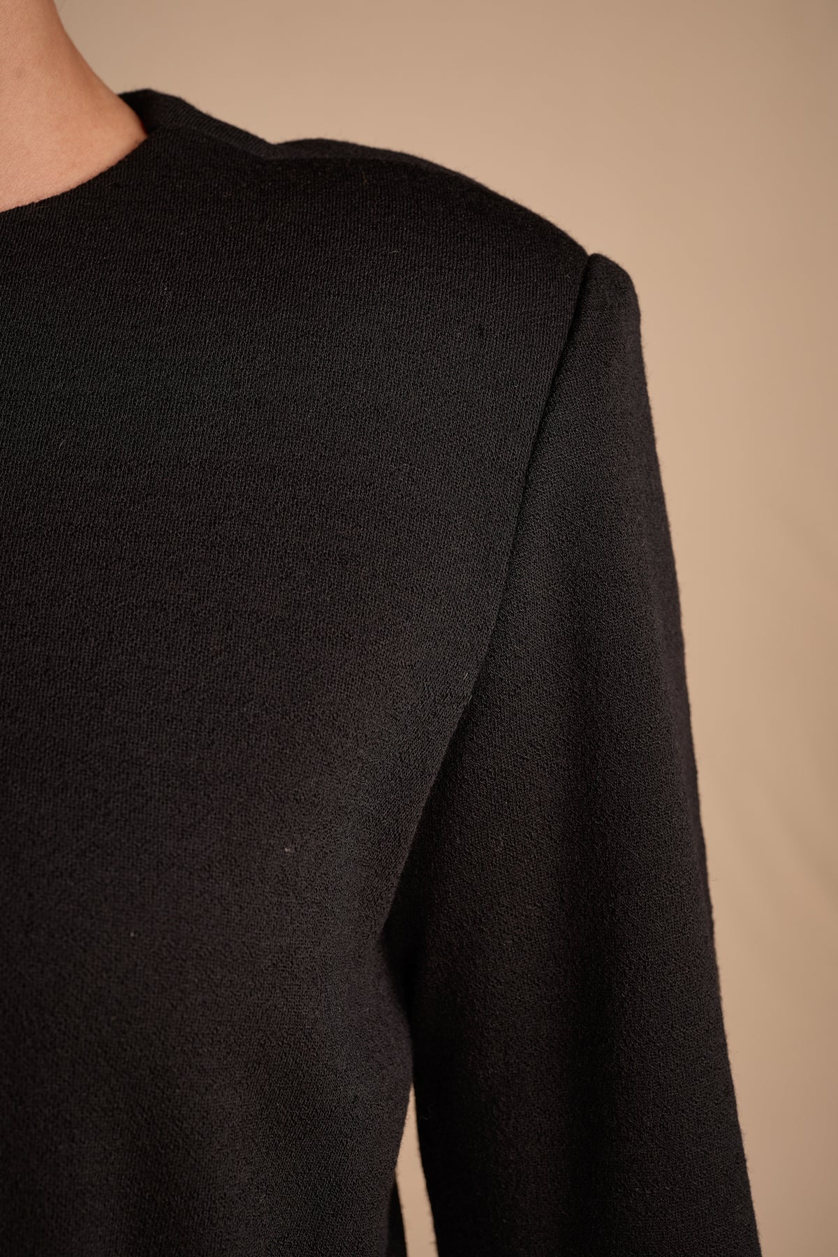 Geoffrey Beene 1990s-2000s Black Wool Jumpsuit