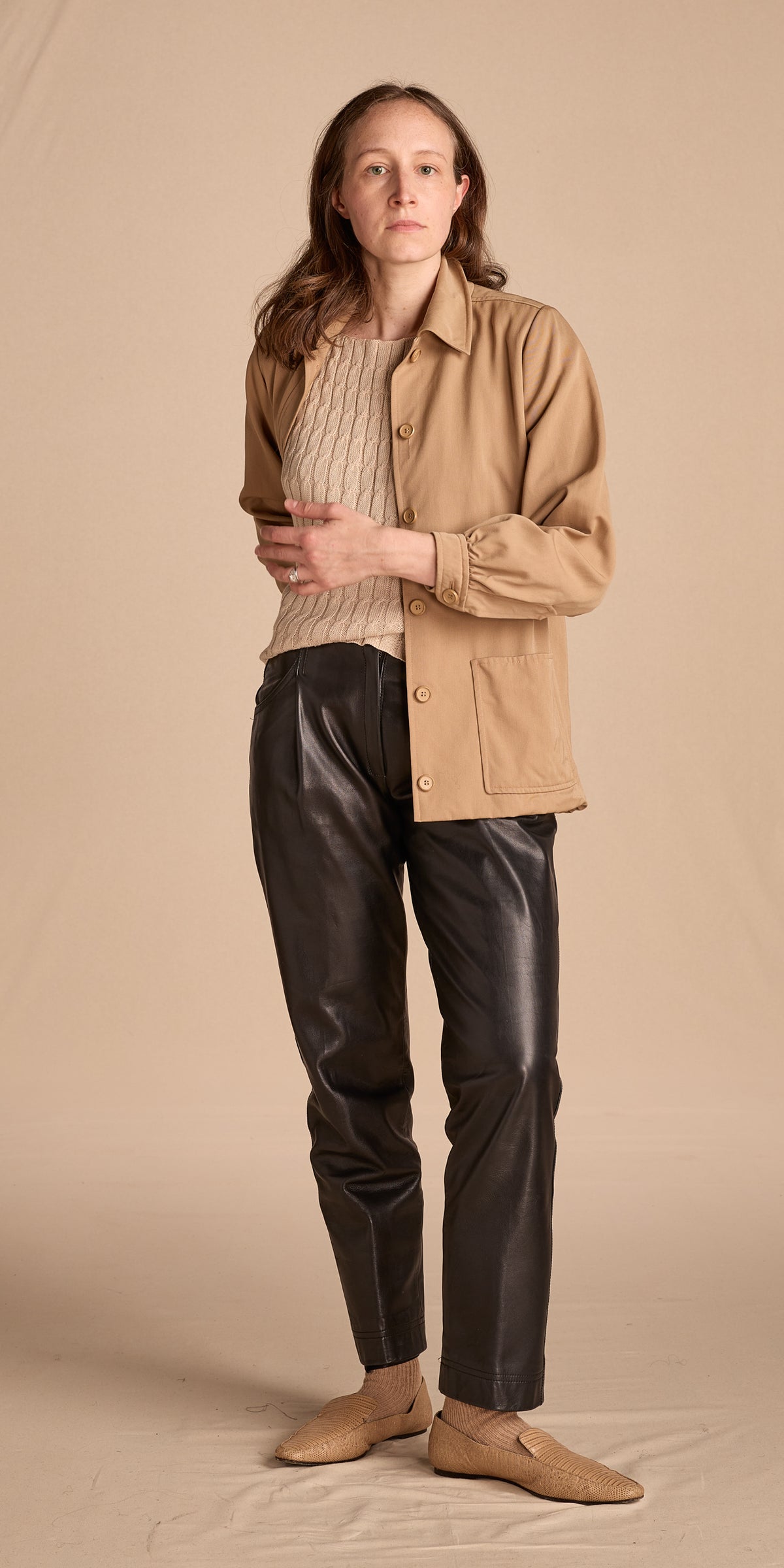 Yves Saint Laurent 1970s Calfskin Leather Trousers