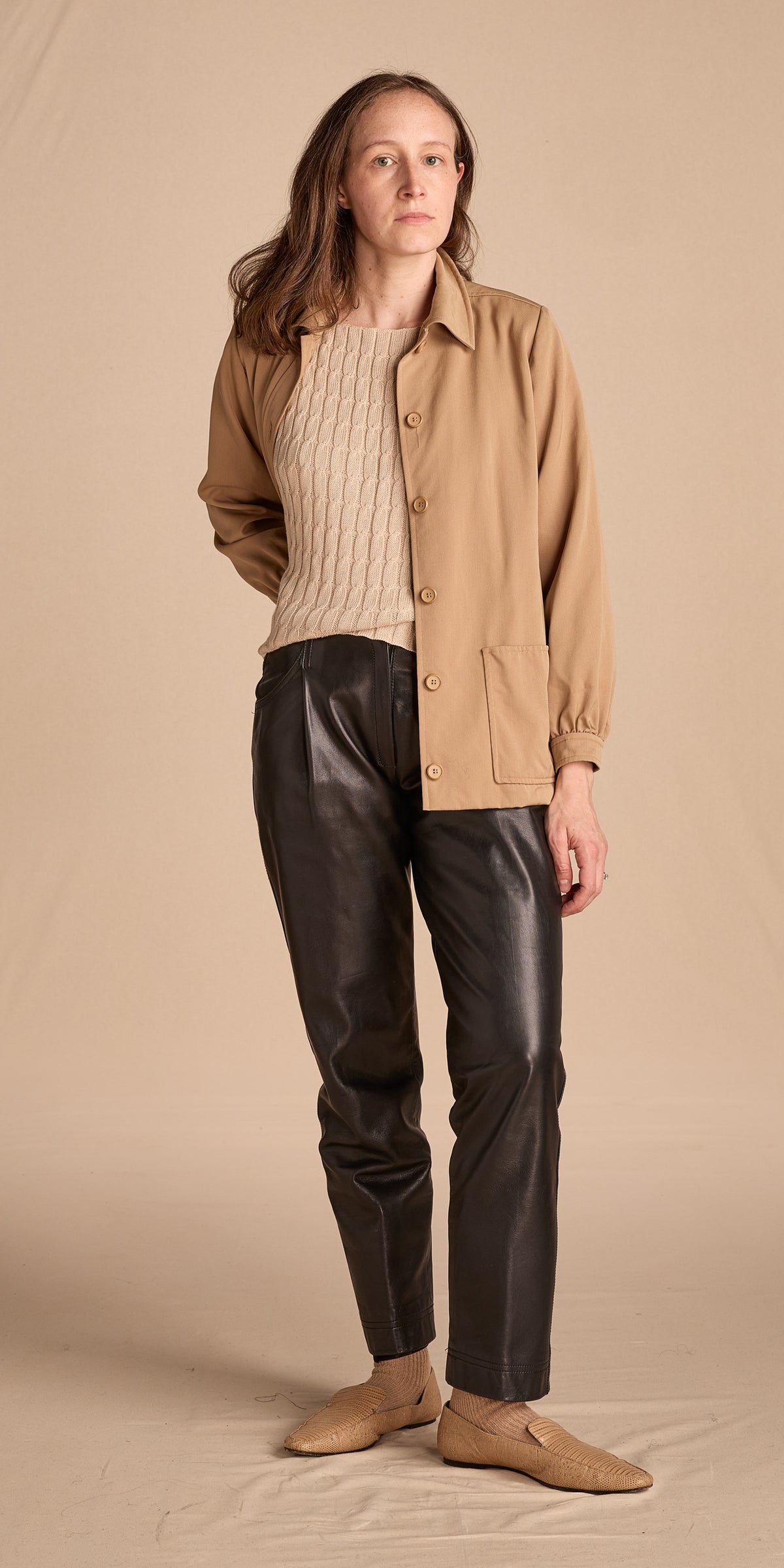 Yves Saint Laurent 1970s Calfskin Leather Trousers