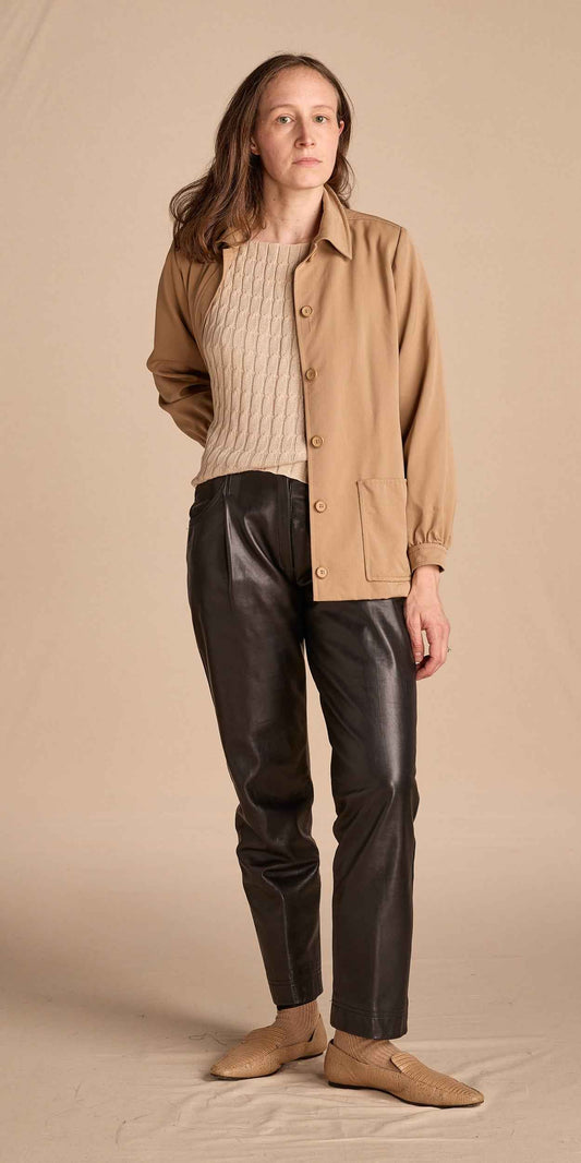 Yves Saint Laurent 1970s Calfskin Leather Trousers