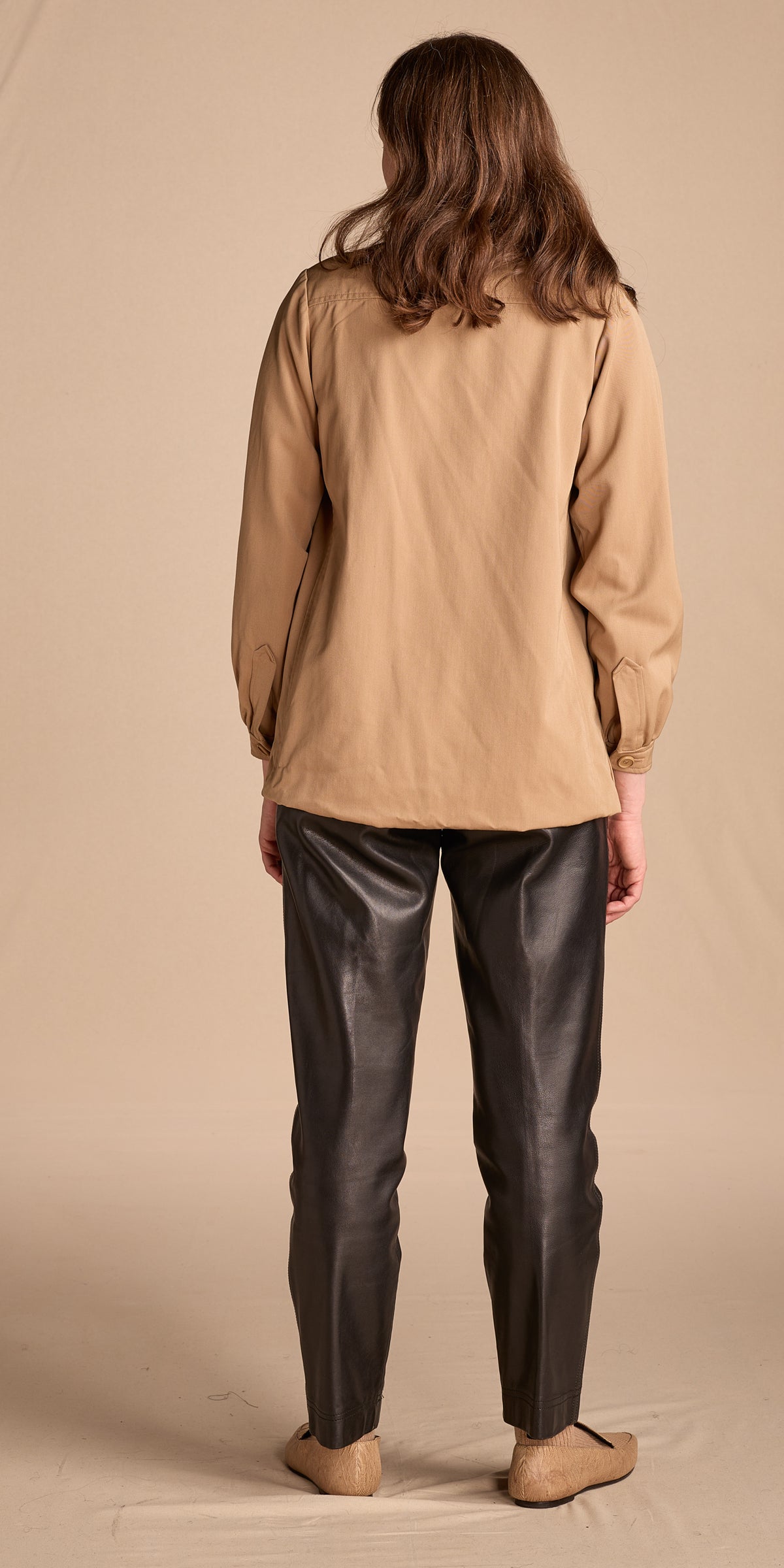 Yves Saint Laurent Fall/Winter 1975 Tan Gabardine Wool Chore Jacket