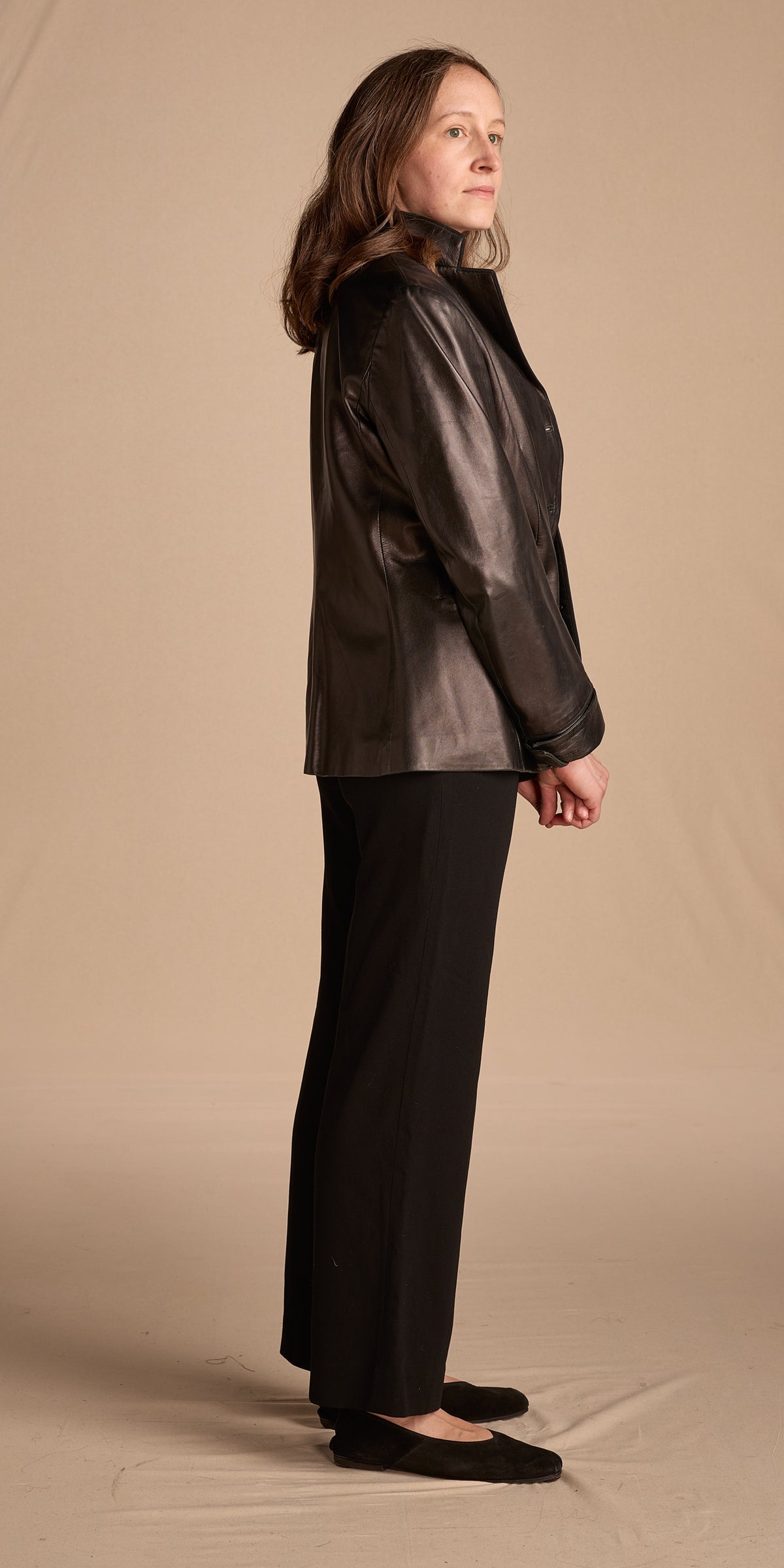 Calvin Klein Collection 2000s Black Lamb Leather Blazer