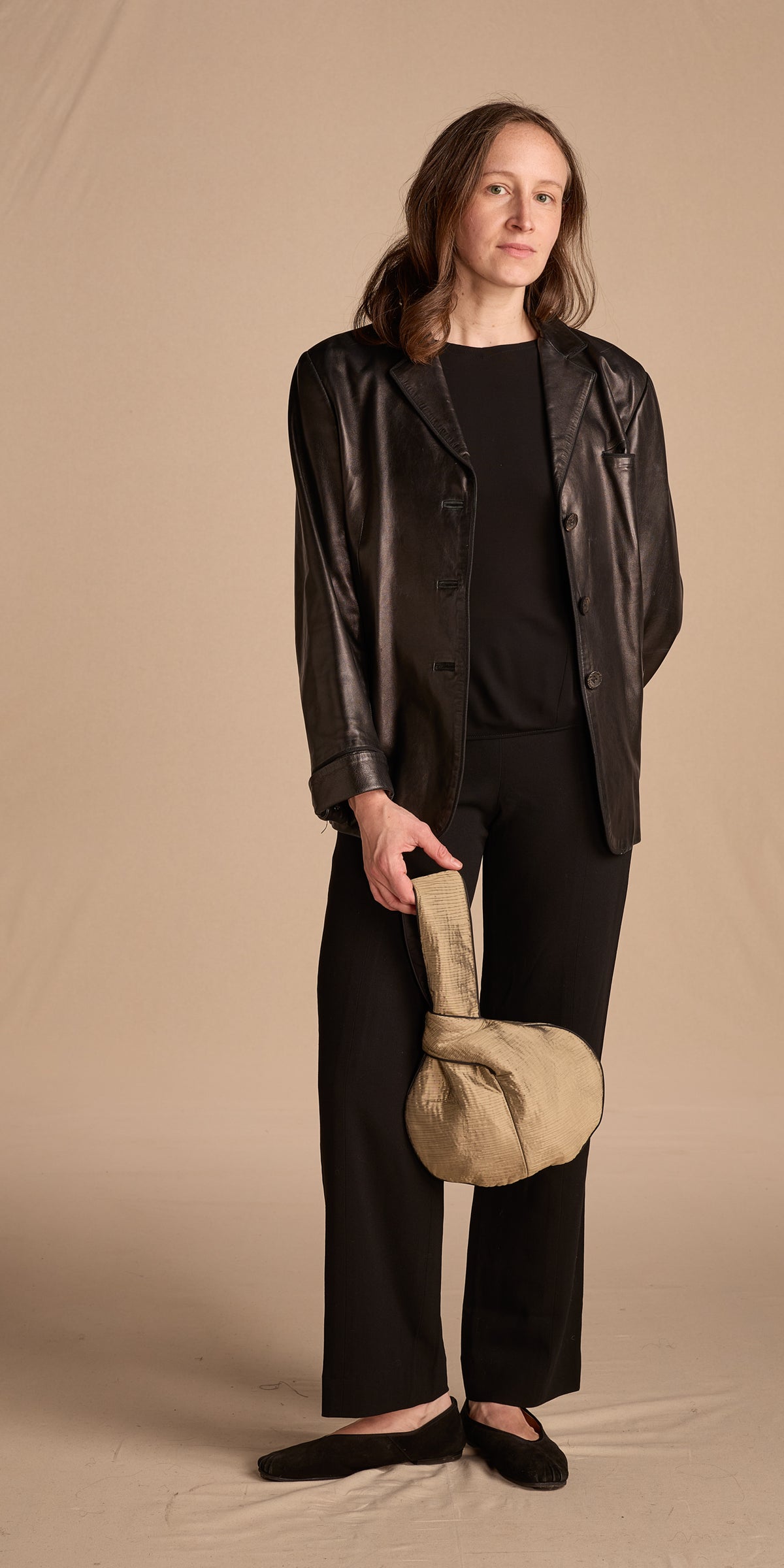 Calvin Klein Collection 2000s Black Lamb Leather Blazer