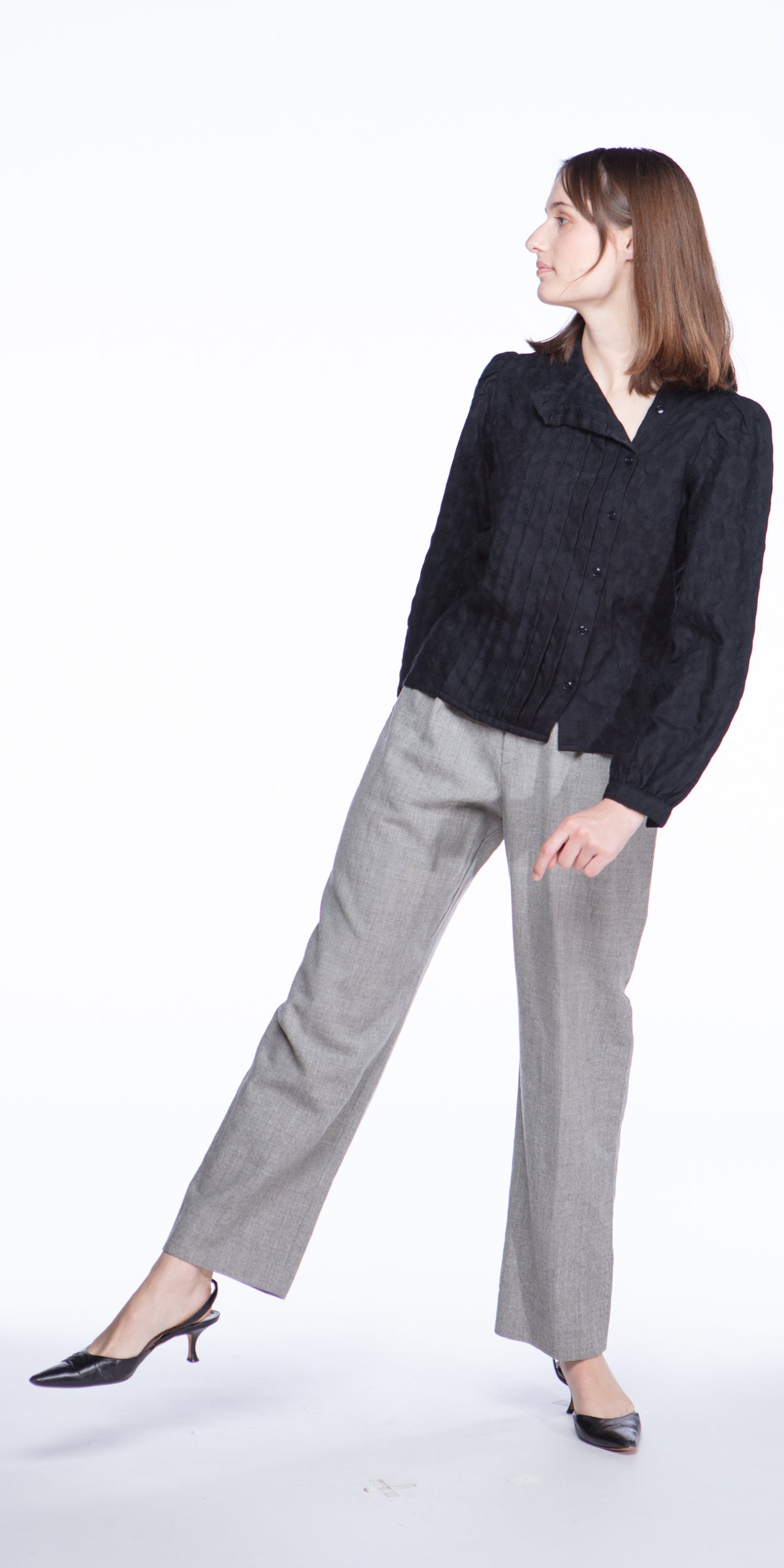 Oscar de la Renta textured wool blouse