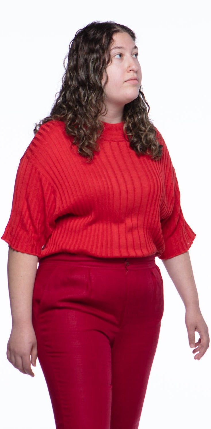 Ribbed knit top