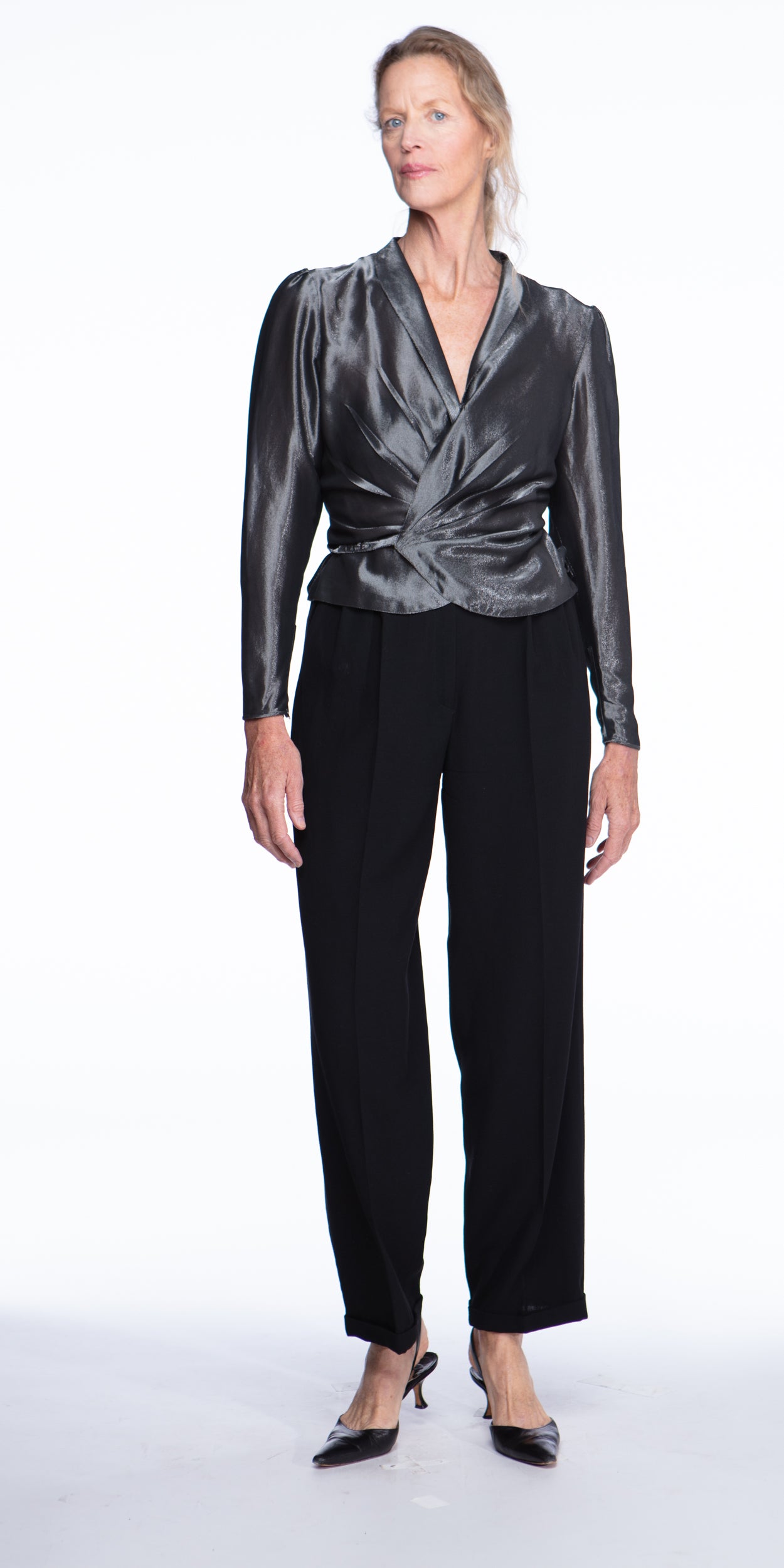 Emporio Armani wool pleated trouser pants