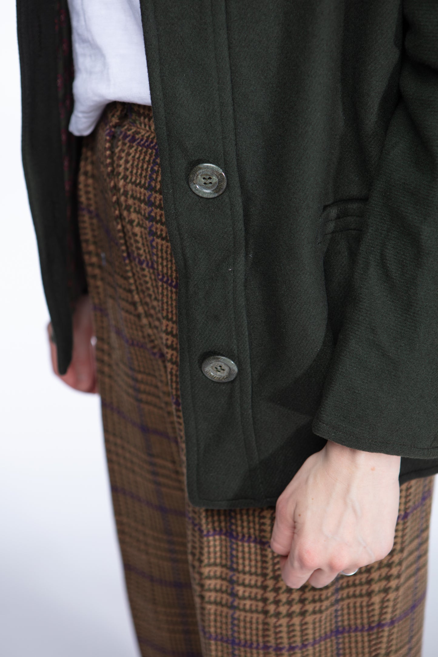 Valentino wool plaid trouser pants