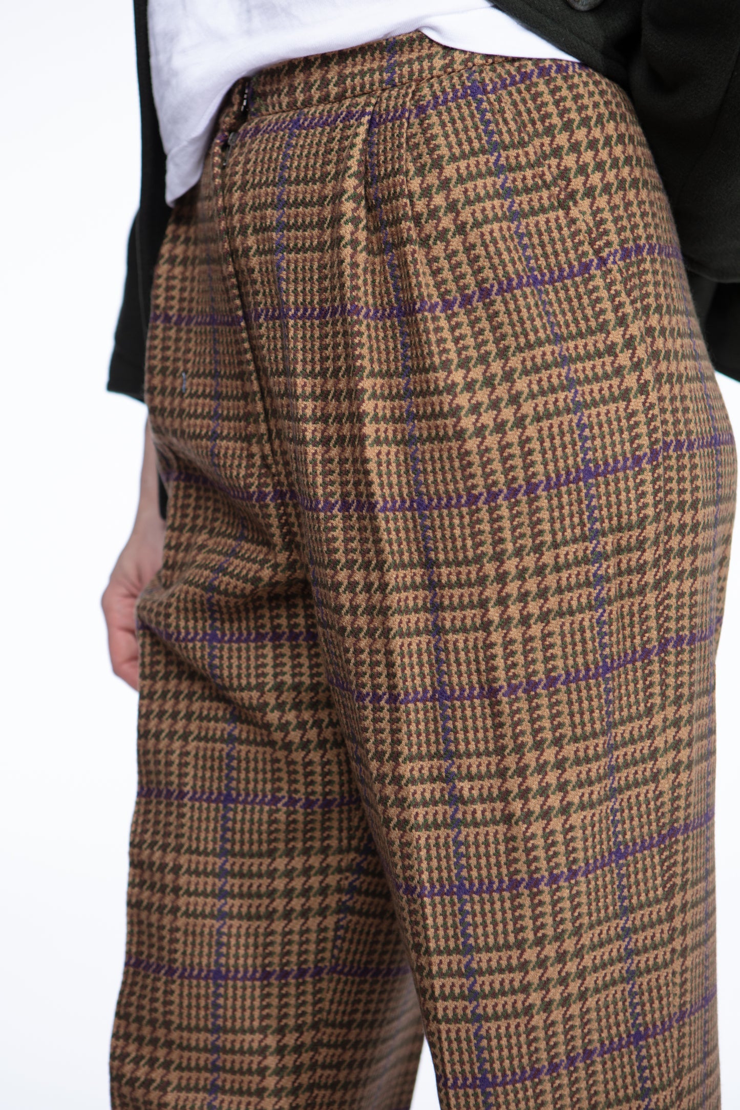 Valentino wool plaid trouser pants