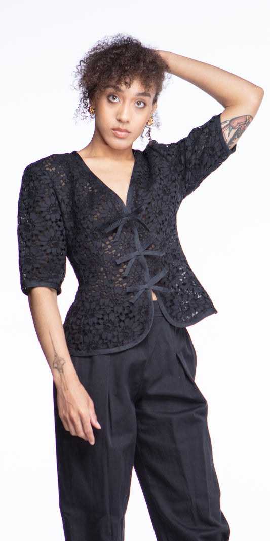 Emanuel Ungaro lace bodice top