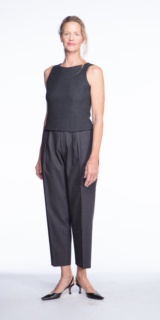 Yves Saint Laurent inverted pleat carrot pants