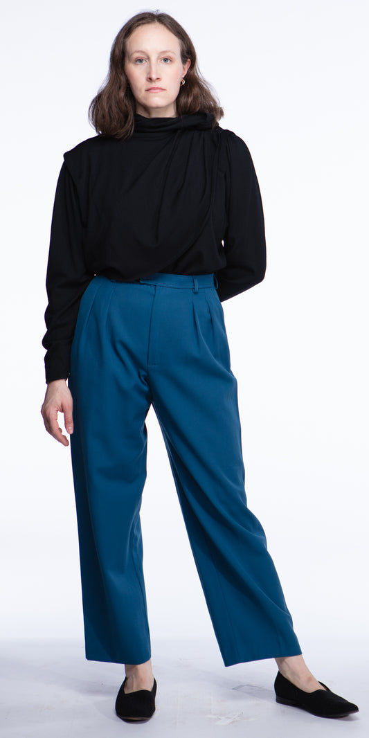 Yves Saint Laurent pleated wool trousers
