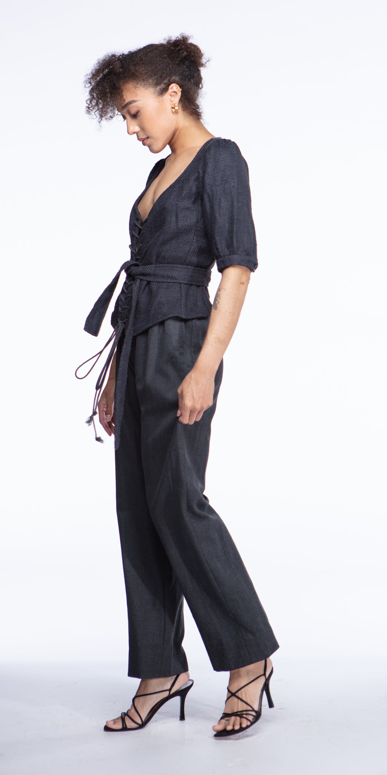 Yves Saint Laurent FW 2006 NWT lace up top