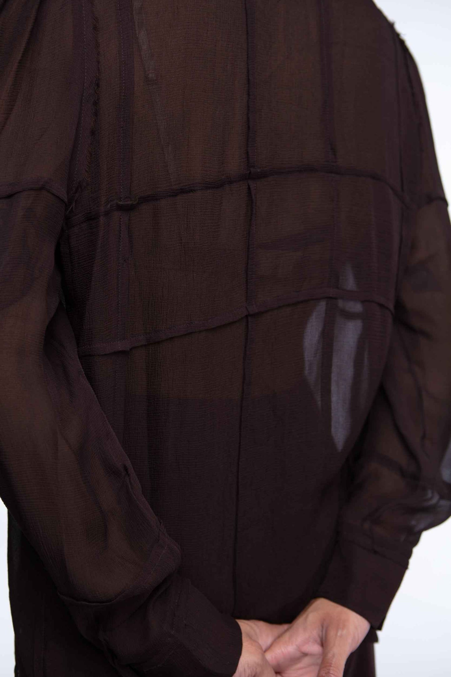 Yves Saint Laurent geometric tie blouse