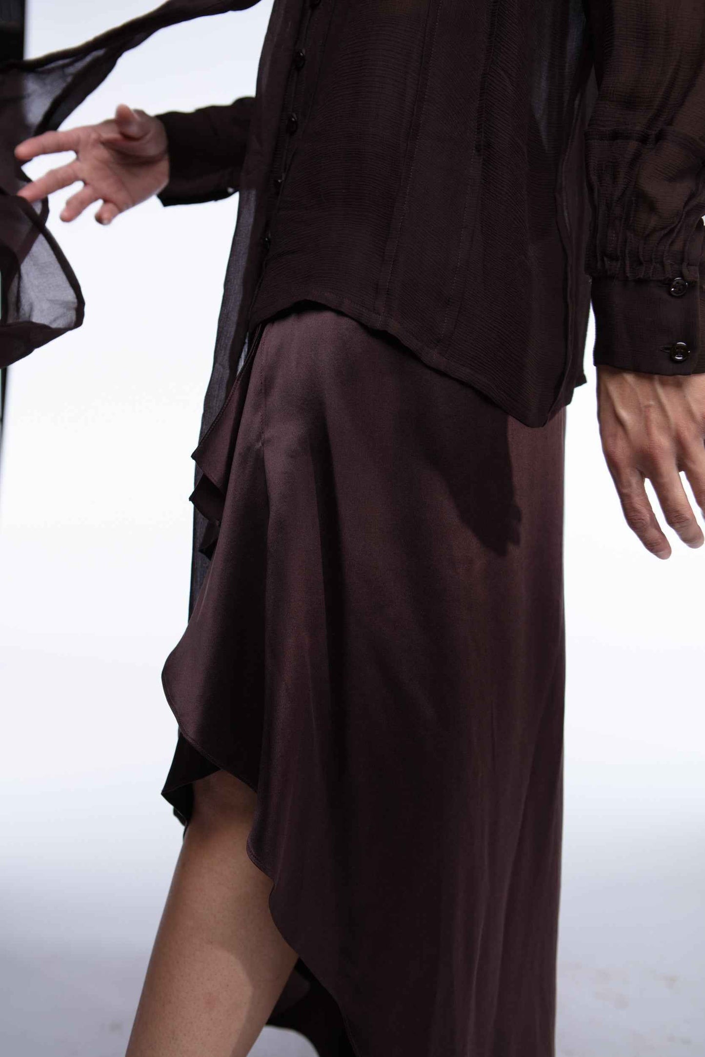 Yves Saint Laurent geometric tie blouse
