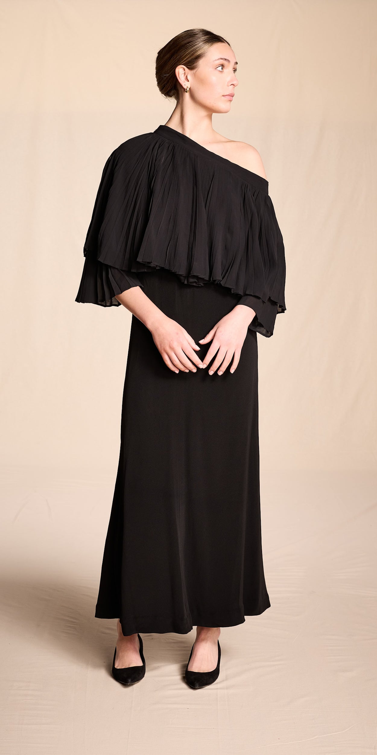 Yves Saint Laurent 1980s Black Formal Skirt
