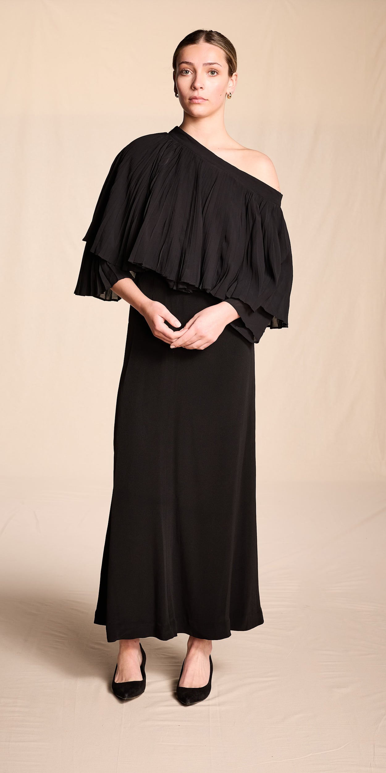 Yves Saint Laurent 1980s Black Formal Skirt