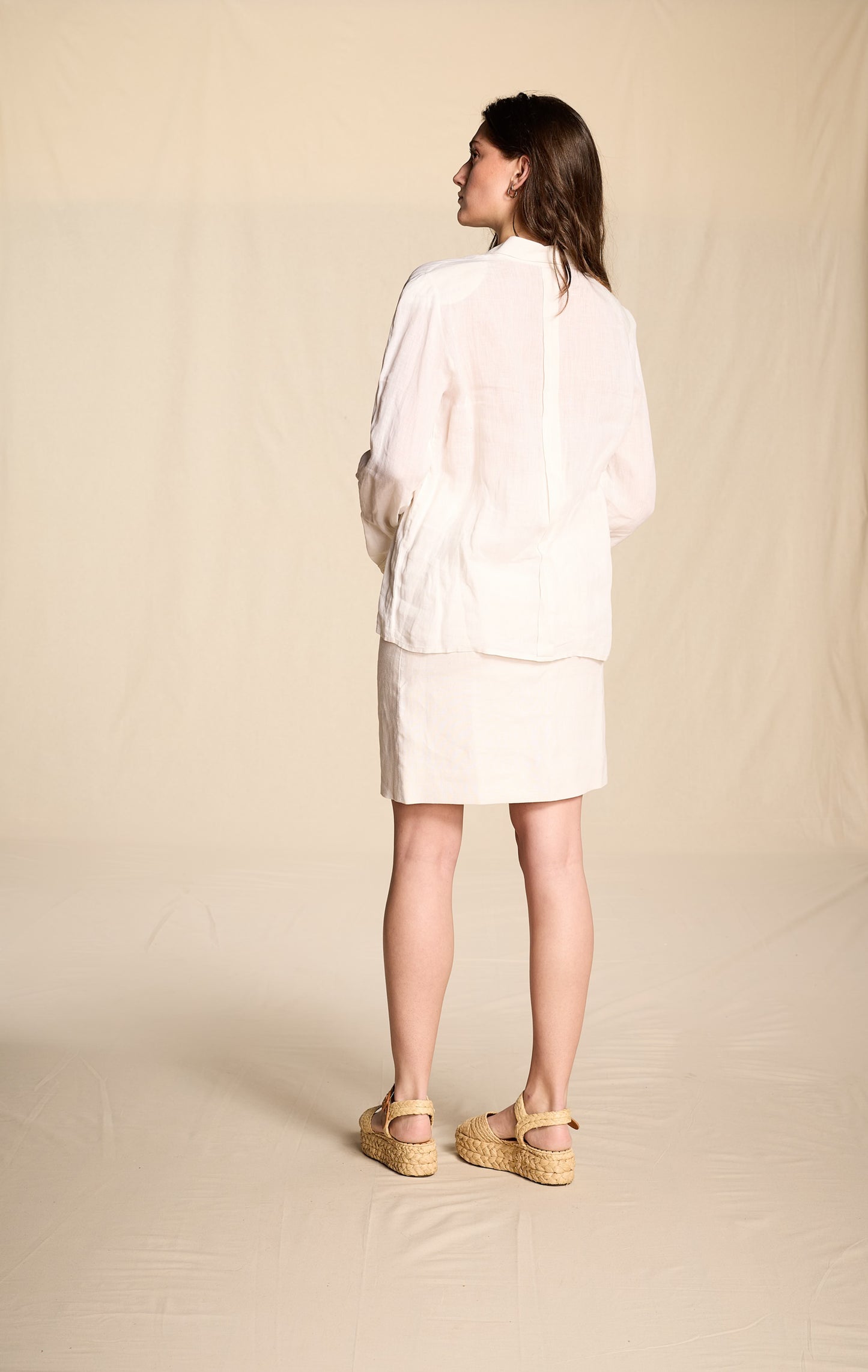 Krizia 1980s Sculptural Linen Shirt